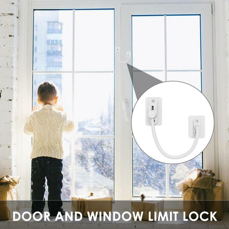 Window Limit Lock Kids Safety Lock For Door And Window Limit Scratch-Resistant Safety Lock For Drawers Cupboards And