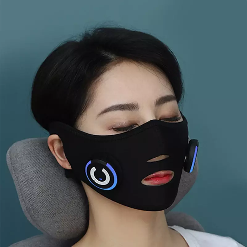 EMS masker wajah V pengencang pengangkat instrumen kosmetik, pemijat wajah memudarkan garis keputusan ke dagu ganda, instrumen rumah tangga