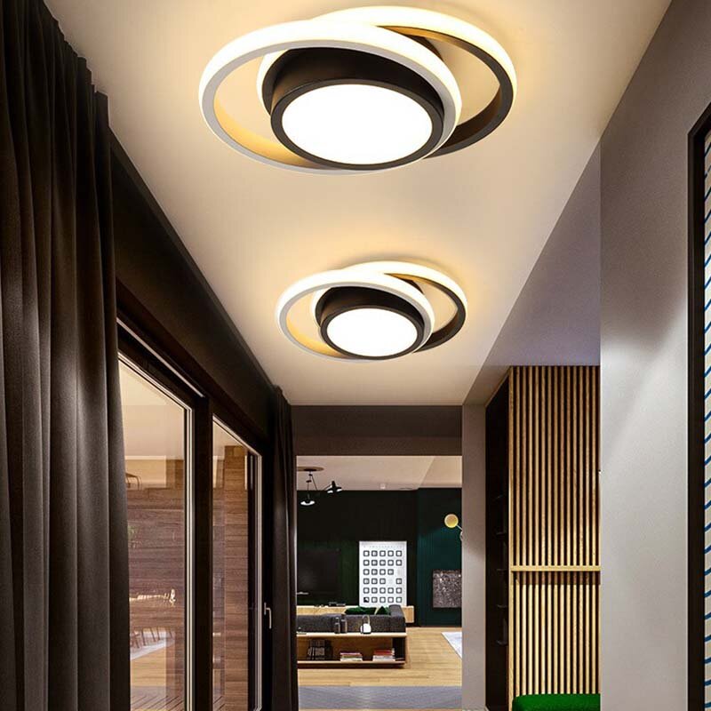 Luces de techo de pasillo LED modernas, iluminación nórdica para el hogar, montada en superficie para dormitorio, sala de estar, luz de pasillo, luces de balcón