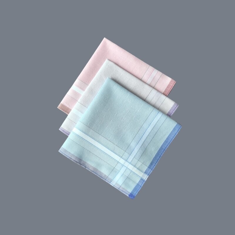 Pocket Handkerchief Checkered Hankies 17x17inch Large Bandana Sweat Absorb