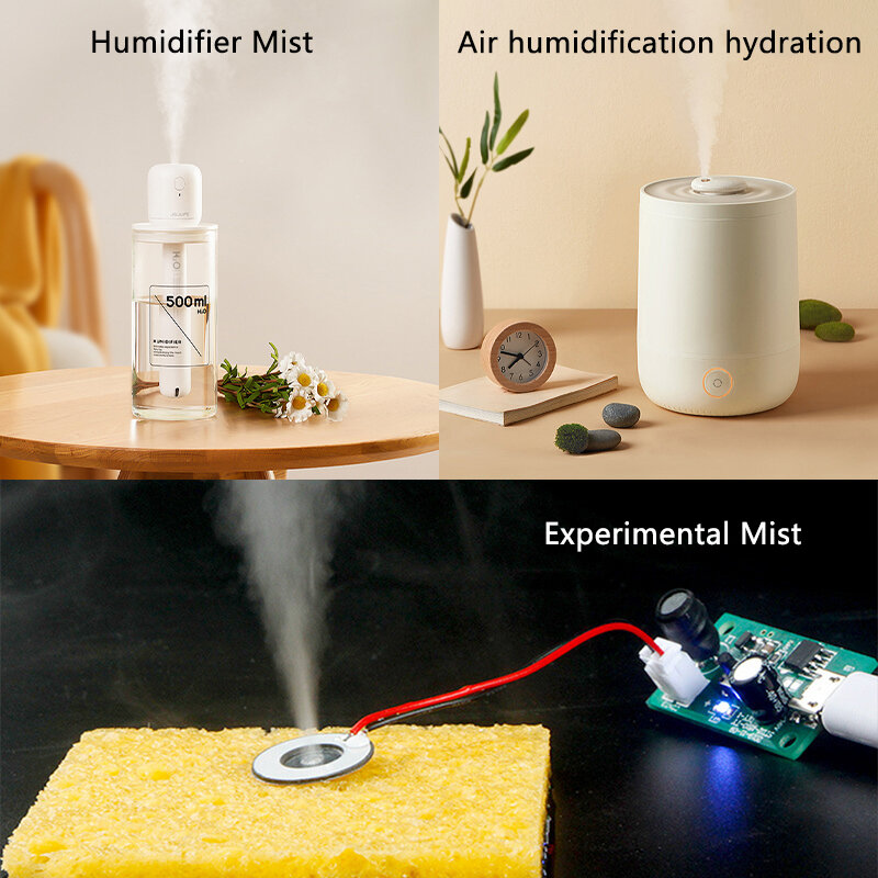 108-110KHz DC 5V Ultrasonic Humidifier Misting Tablet Household Humidifier Accessories  With PH2.0 Terminal