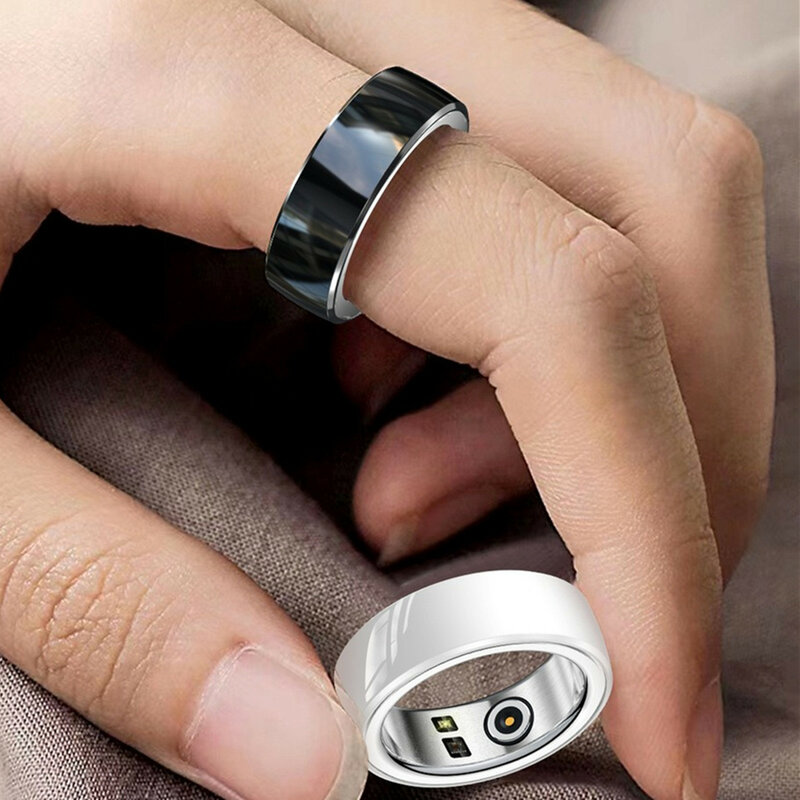 Smart Ring in acciaio legato al magnesio NFC Health cardiofrequenzimetro Monitor del sonno IP68 3ATM telefono impermeabile Bluetooth sport bracciale Lovers
