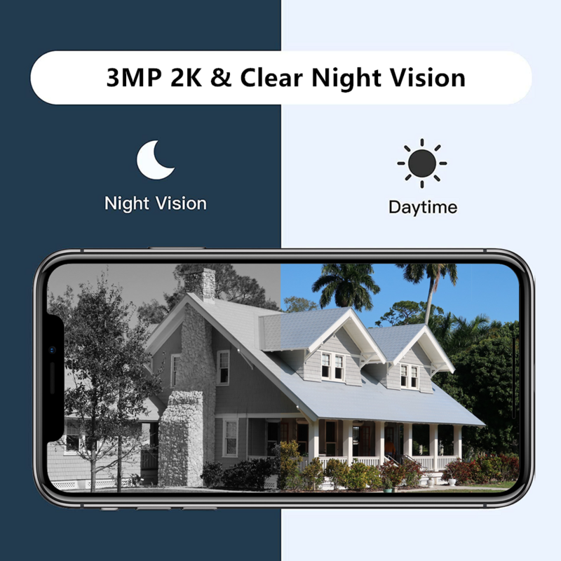 Laxihub 3MP 2K Wi-Fi Outdoor Camera IR Night Vision Bullet Security Camara IP65 Waterproof Video Surveillance Camera
