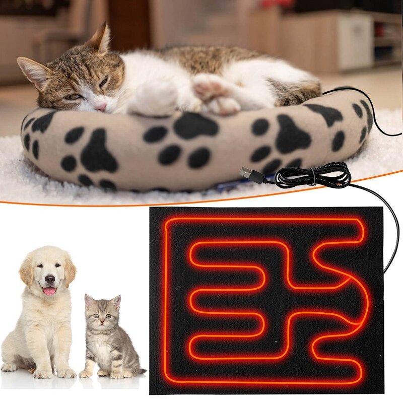 2X Pet poduszka elektryczna USB folia grzewcza ciepły składany podgrzewany arkusz wodoodporny mata samochodowa Pet gad Winter Warm wspinaczka