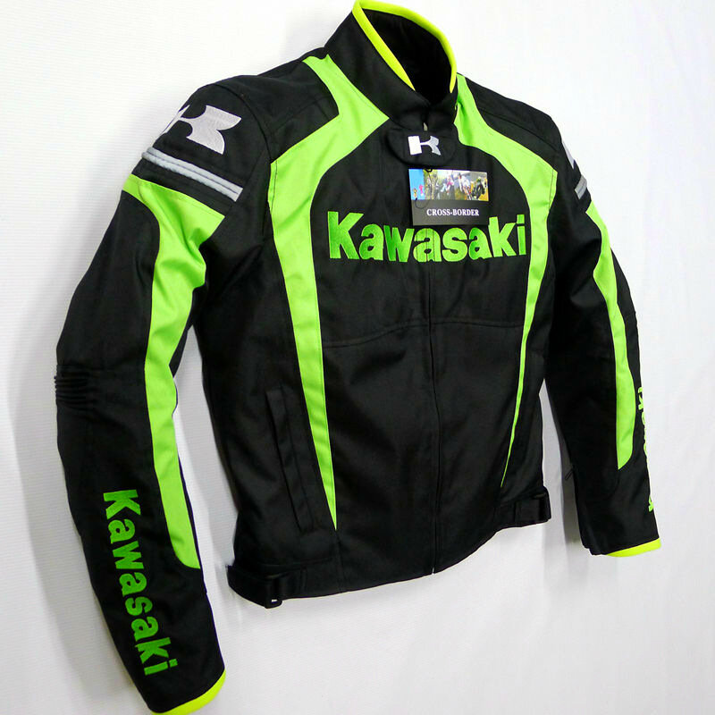New Kawasaki Motorcycle Suit Motorcycle Riding Suit Set Men's Kawasaki Motorcycle Coat Windproof and Warm Four Seasons Racing Su
