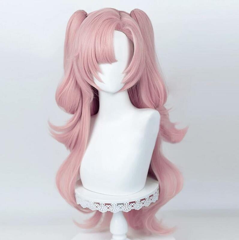 Nicole Wig Synthetic Long Straight Pink Game Cosplay Hair Heat Resistant Wig for Party Dakimakura Pillow Case Pillow Cover