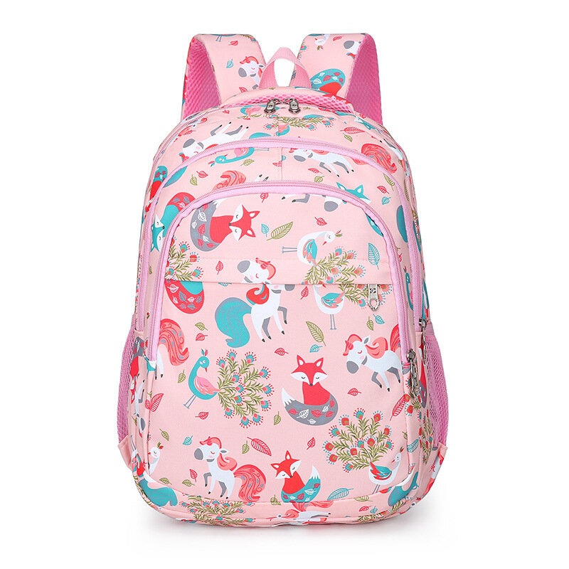 Mochila de protección para la columna vertebral de la escuela primaria para niñas, mochila para niños