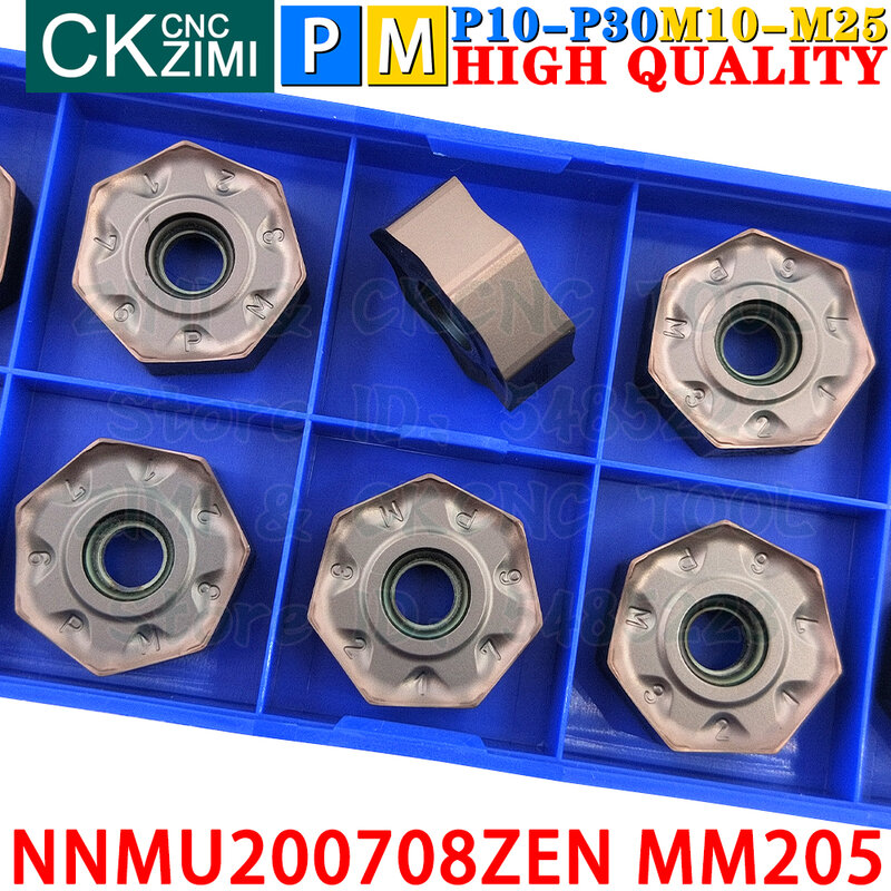 NNMU200708ZEN MM205 NNMU 200708 ZEN MM205 Carbide Inserts Fast Feed Milling Inserts CNC Heavy Cutting Indexable Milling Tools