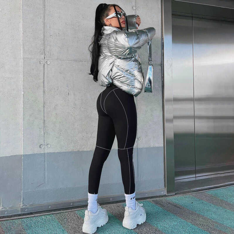 Female  Fashion Skinny Pants Seamless Streak Casual Stretchy Leggings For Women Sporty Workout Overalls Spring Outfits