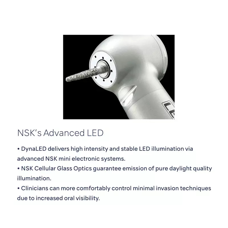 NSK-Dental alta velocidade LED Handpiece, 500LG turbina dinâmica, ferramenta dentista, odontologia
