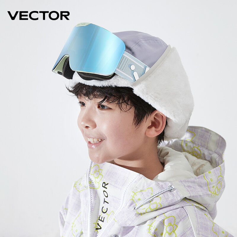 VECTOR Brand-Gafas de esquí para niños, gafas de Snowboard, protección UV400, gafas de nieve, máscara de esquí antivaho