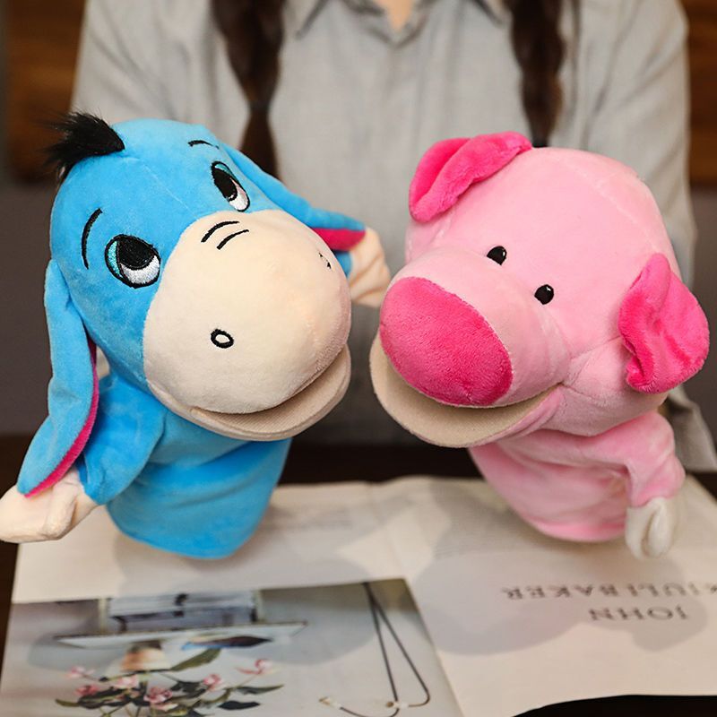 Jouets animaux en peluche, marionnettes à main, poupées Kawaii, jouets éducatifs pour bébé, Lion, éléphant, lapin, singe, cadeau pour enfants
