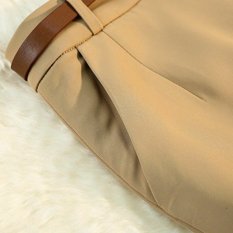 Женская винтажная юбка хаки, элегантная офисная юбка с высокой талией и карманами, в стиле Харадзюку, в Корейском стиле, Y2K