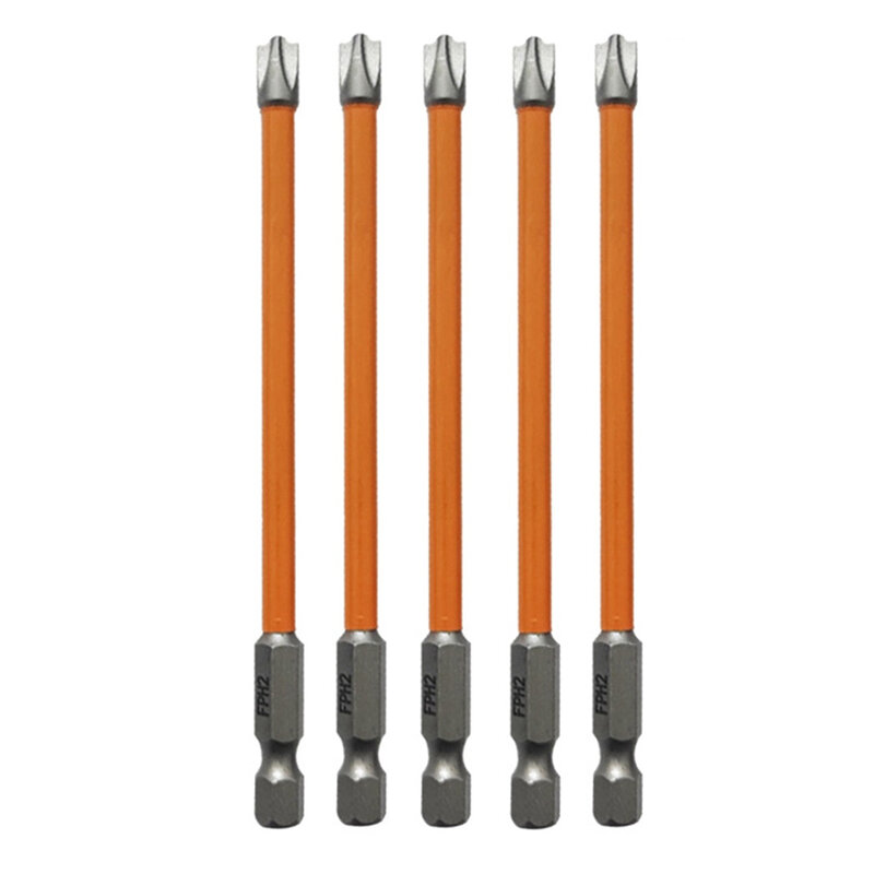 Hochwertiger brandneuer Schrauben dreher Bit Magnet 5 stücke 65mm/110mm legierter Stahl Orange Ersatz Set Schlitz kreuz