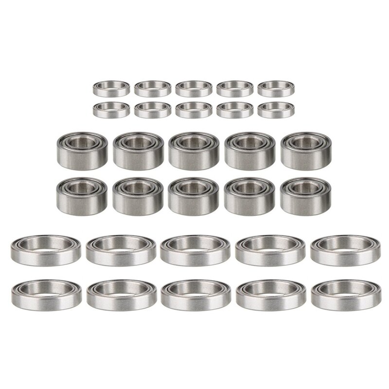 30 peças de rolamento de esferas de aço de metal conjunto para zd racing DBX-10 dbx10 10421-s 9102 1/10 rc carro peças de reposição acessórios