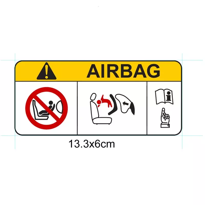 Impermeável Vinil Airbag Adesivos De Carro, Acessórios Decalque, DIY Car Styling, 5.5cm * 5.5cm