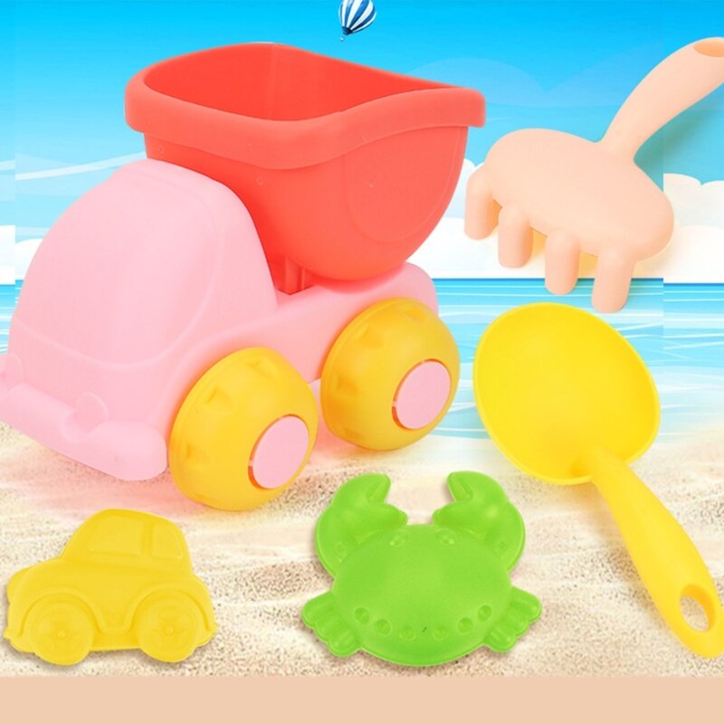 Conjunto pá balde areia para bebê, molde colorido brinquedo para bebês, suprimentos jardinagem