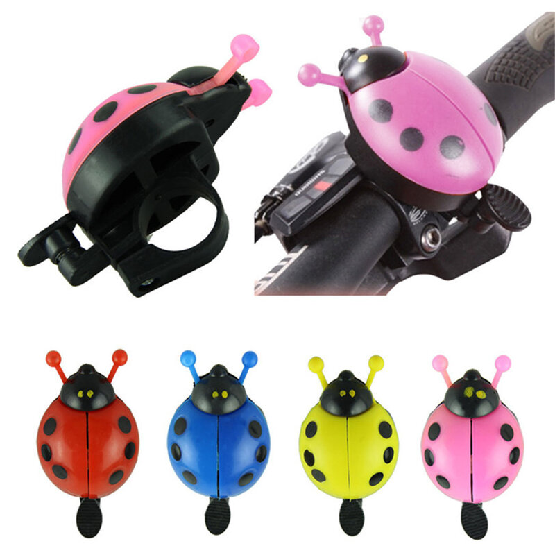 Bel Sepeda Kumbang Kartun Ladybug Bel Bersepeda untuk Anak-anak Indah Mengendarai Sepeda Klakson Alarm Aksesori Sepeda