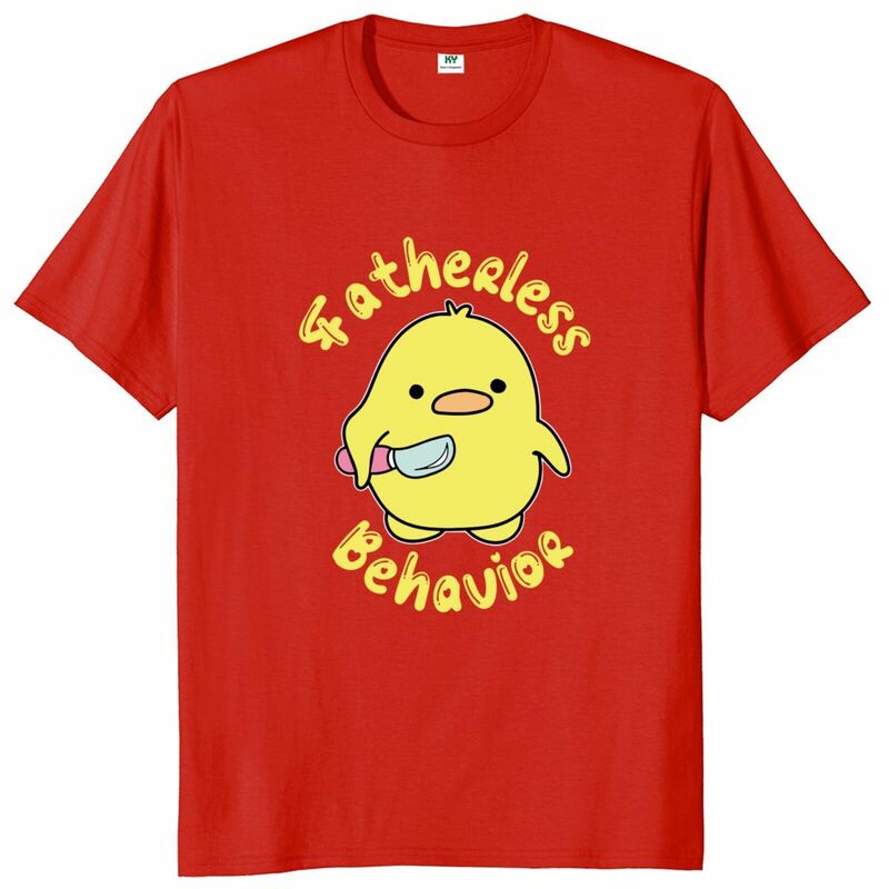Vaderloos Gedrag T-Shirt Schattige Eend Humor Cadeau Korte Mouw 100% Katoen Zachte Unisex O-hals T-Shirt Tops Eu Maat