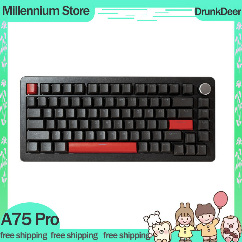 Drunkdeer A75 Pro Mechanical Keyboards Magnetic Switch Rgb Backlight Wired Hot Swap Keyboard Quick Trigger Office Gamer Keyboard