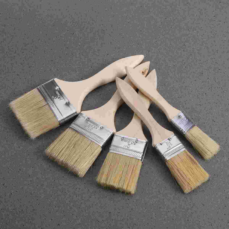 Escova com cabo de madeira, Escova de limpeza para parede e móveis, Fácil de limpar