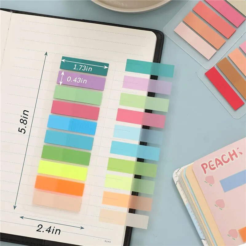 KindFuny 56 Packs Index Tabs Self Adhesive Page Markers Transparent Waterproof Sticky Notes Classify Files Flags Posted It