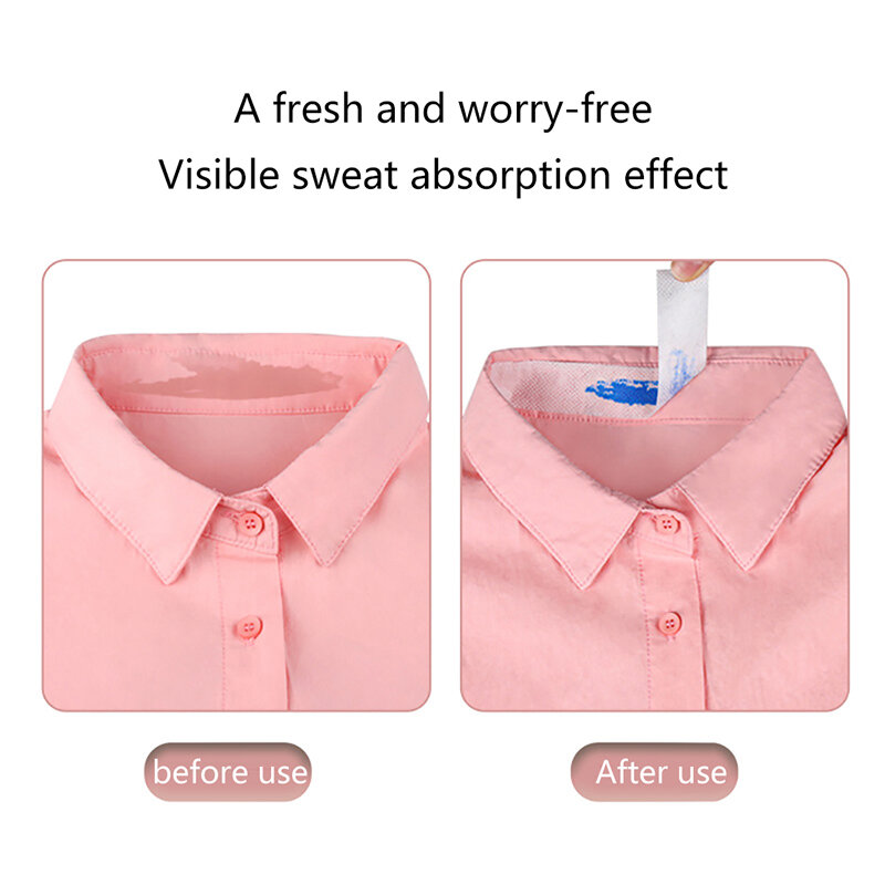 1 Rolo Sweat Collar Padshat Protector Pad Sweatband Cleaner Pescoço Descartável Absorção Camisas Guardas Etiqueta Liner Underarm Camisa
