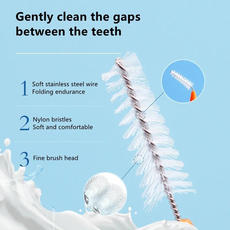 Escovas interdentais para cuidados de saúde, branqueamento dentário, limpadores ortodônticos, escova dental, ferramenta de higiene oral, 30pcs