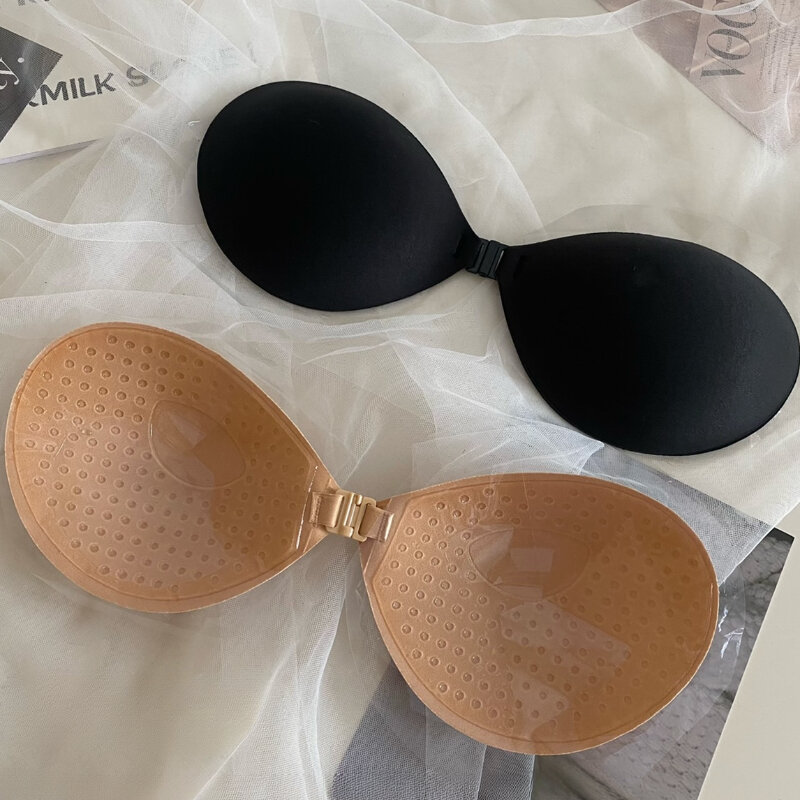 2024 new Women Summer Chest Stickers Lift Up Nude Bra Self Adhesive Bra Invisible Cover Bra Silicone Pad Sexy Strapless Breast
