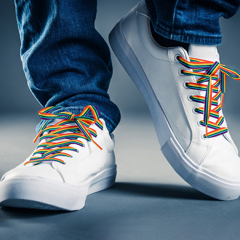 Rainbow Gradient Laces Canvas Shoes Ties Stylish Boot Shoelace Shoelaces Accessories Polyester Fashion Child