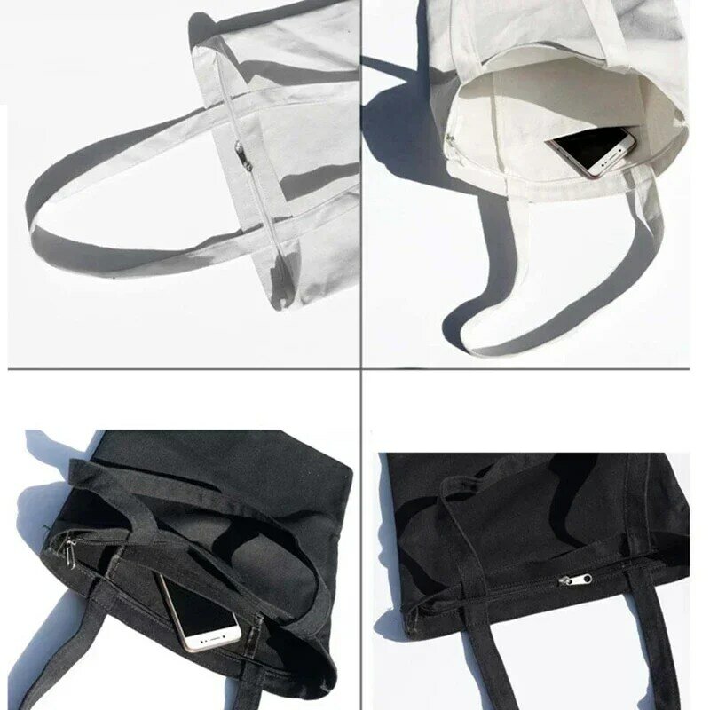 CTW2 Женские однотонные холщовые повседневные сумки-тоут на плечо для девочек женские сумки «сделай сам» Экологичная сумка для покупок