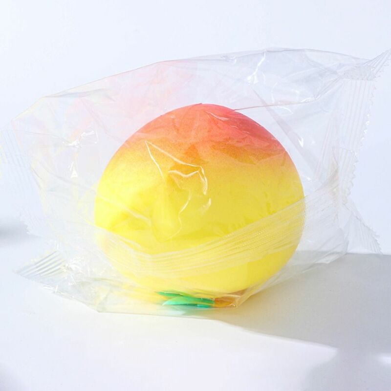 Peach Squeeze Ball para trabalhador de escritório, brinquedo de toque confortável, material flexível, rebote lento, pêssegos pinch brinquedos, durável e engraçado