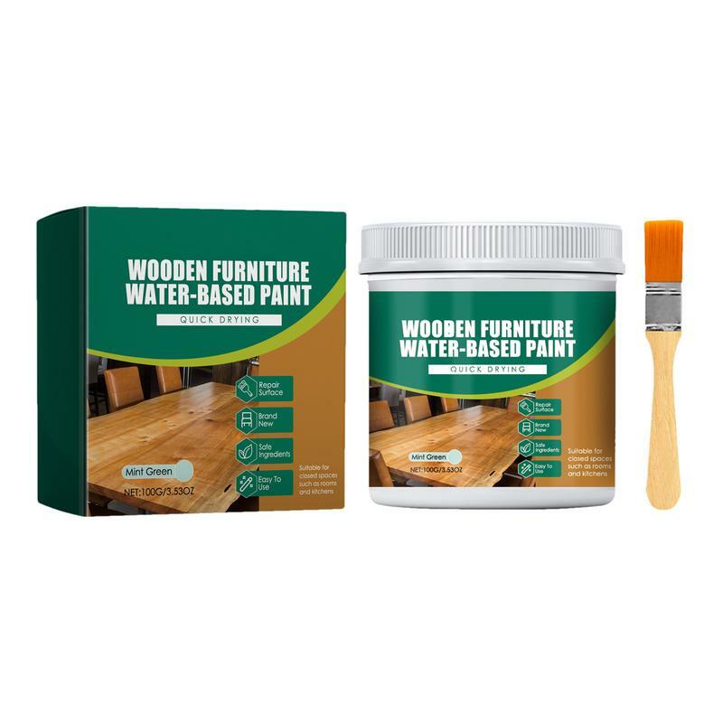 Water Based Wood Paint 100g Water-Based Furniture Paint Interior House Paint For Cabinets Doors Tables And Dressers Refinishing