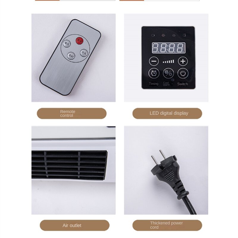 ポータブル壁掛け式エアコン,冷却ファン,デュアルユース,電気,リモコン