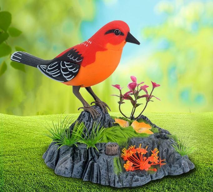 Kicau Burung Menari dengan Aktivasi Sensor Gerak, Mainan Burung Bernyanyi