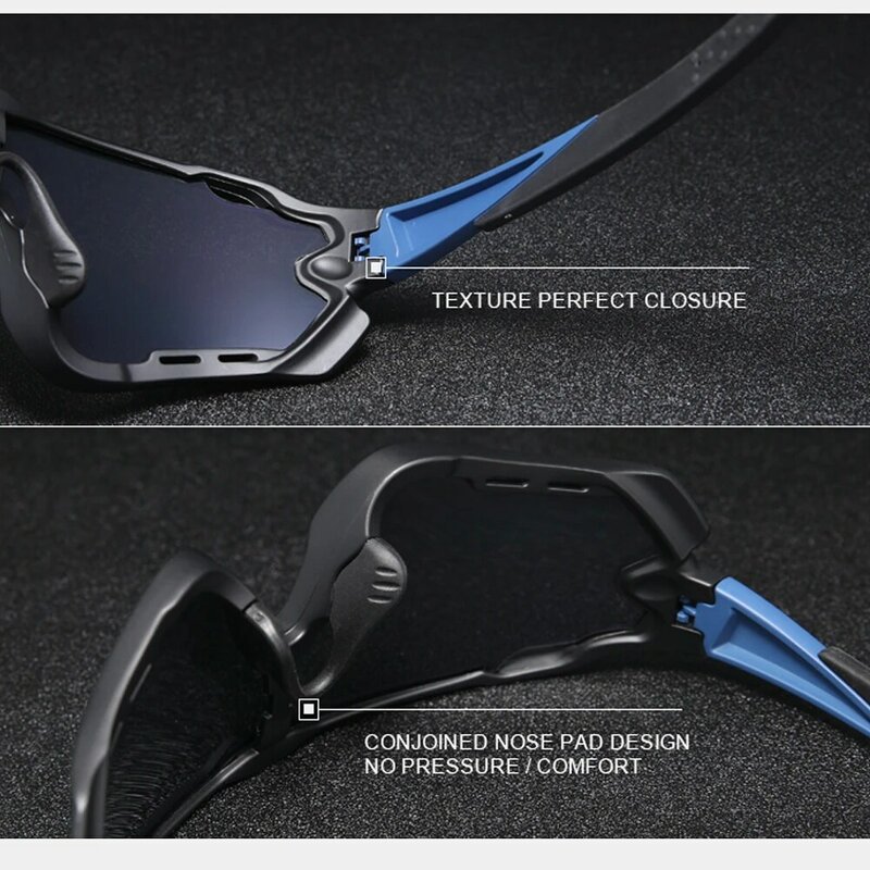 KINGSEVEN-Polarized Sunglasses para Men e Women, Mountain Cycling Glasses, Outdoor Eyewear, Sports Goggles, Patent Design, 2023
