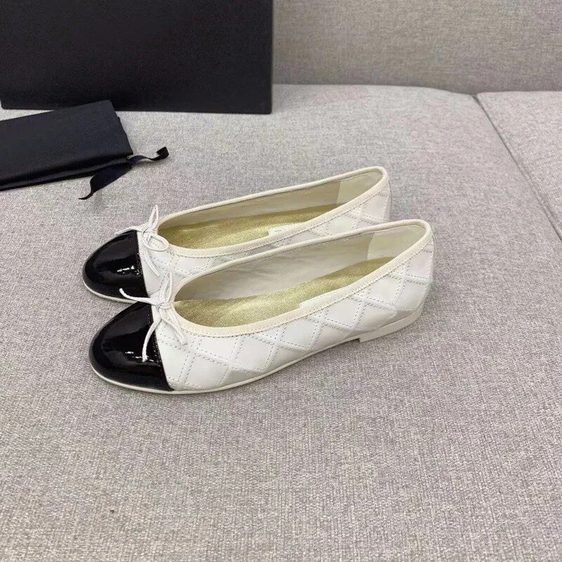 Round bow genuine leather casual shoes for women warm flat bottom color matching transparent mouth splicing car size 35-41