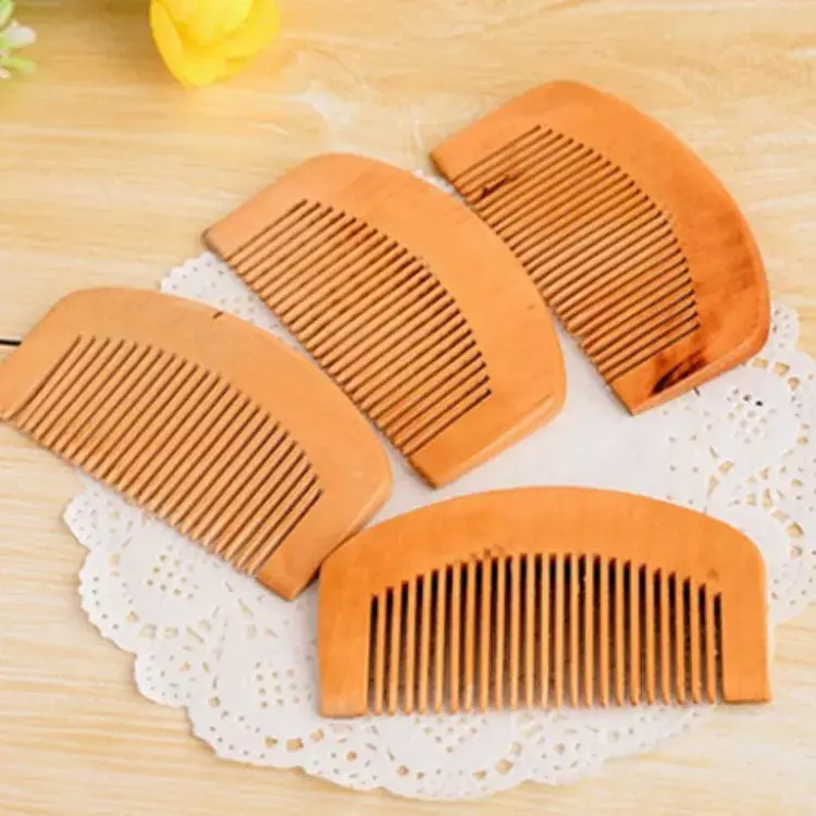 Hair Brush Peach Wood Combs Static Natural Massage Hairbrush Comb Health Care  Hot Sale