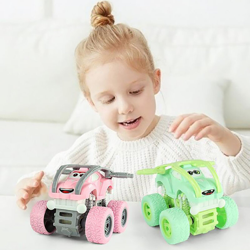 Modelo de vehículo todoterreno giratorio de acrobacias inercial para niños, tracción en las cuatro ruedas, resistente a caídas, juguetes para niños y niñas
