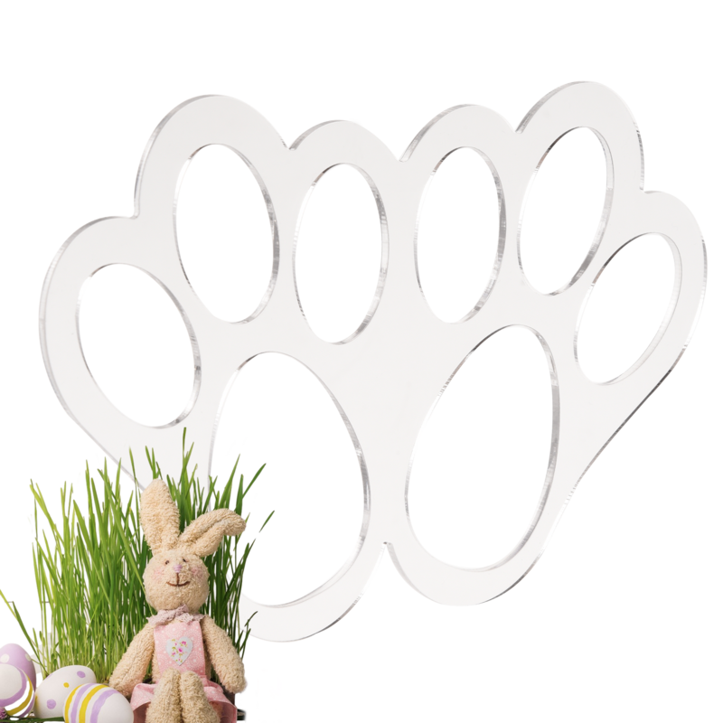 Pochoirs de pieds de lapin de Pâques en acrylique, empreintes de pas de lapin, galets de vacances, décorations de fête de Joyeuses Pâques, bricolage
