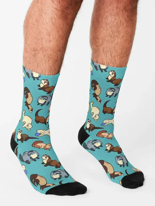 Katzen schlangen in blauen Socken lustige Socke Radfahren Weihnachts strumpf Socken für Mädchen Männer