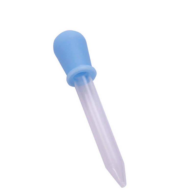 Pipeta de plástico transparente de 5ML, cuentagotas de medicina líquida, 2 colores para bebé