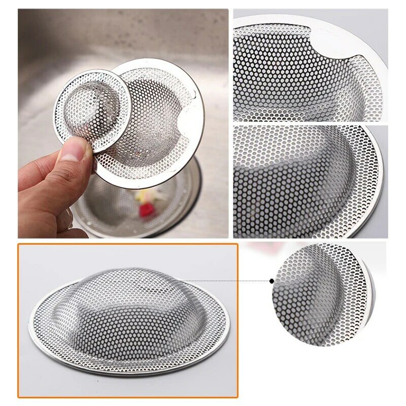 Rete filtrante per lavello da cucina scarico a pavimento per la casa filtro per lavello in rete di acciaio inossidabile filtro per lavello da bagno filtro per foro di scarico trappola per filtro