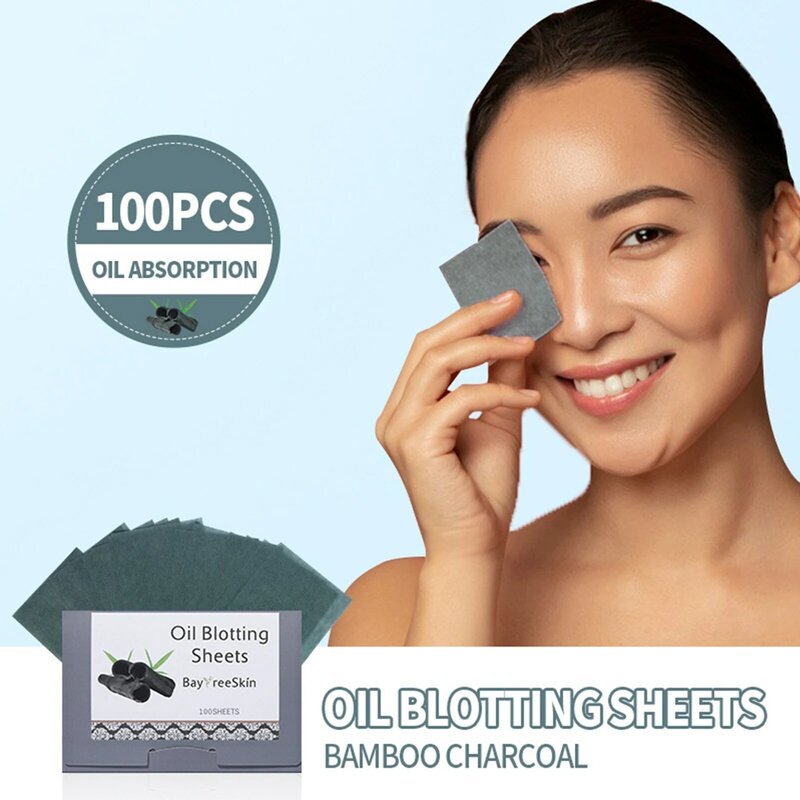 Óleo blotting folhas papel para óleo de pele oleosa absorvente de tecidos controle de pele oleosa para homem e mulher 100 folhas