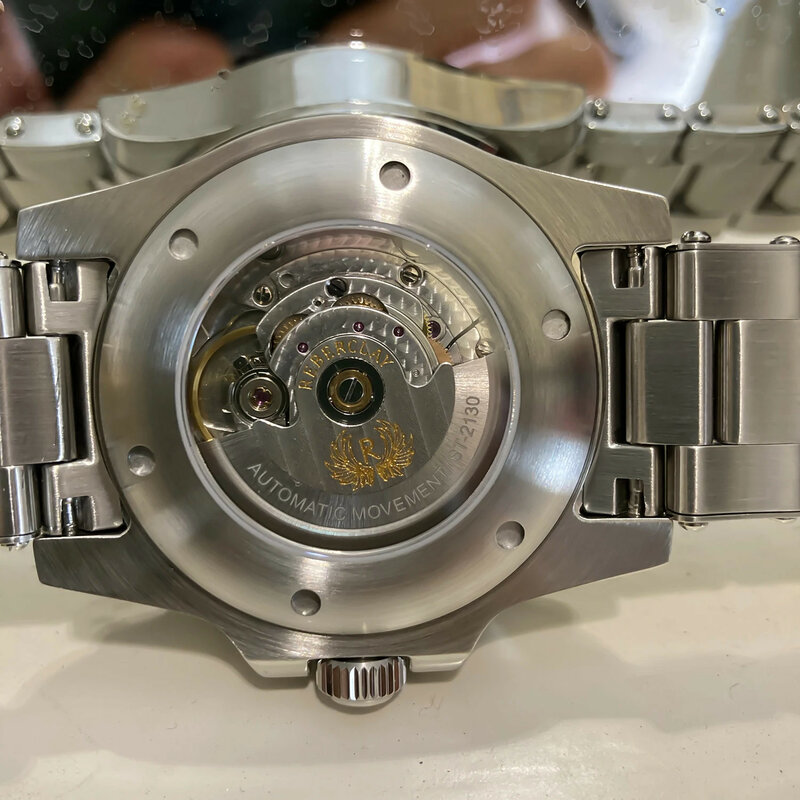 REBERCLAY-relógio mecânico automático para homens, relógio impermeável de luxo, 20Bar, ST2130, 2824