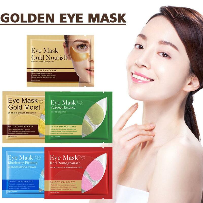 Masque pour les yeux doré, hydratant, élimine les cernes, autocollants, coussinets pour la peau, soin du sac, gel pour les yeux, anti-âge, X7V7