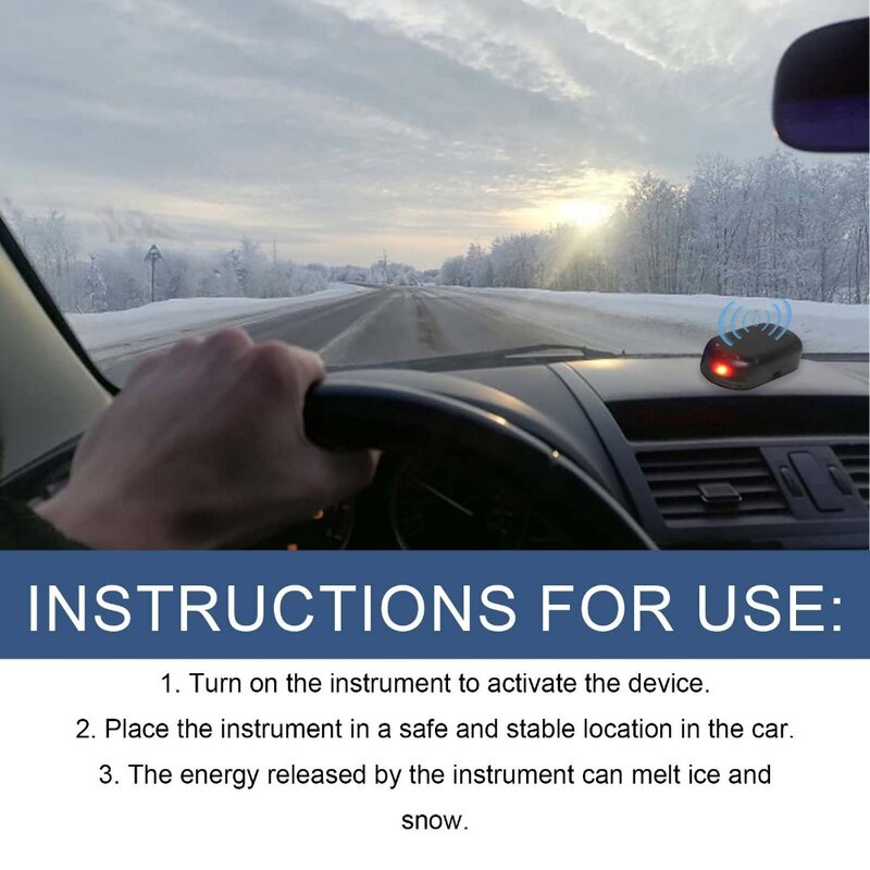 Fast Antifreeze Car Instrument New Mini Portable Mini Deicer Electromagnetic Interference Car Snow Remover Car Window