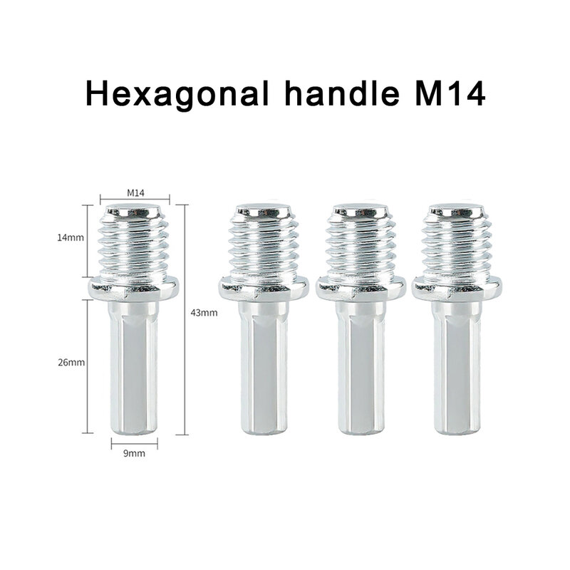 Hexagonal Handle M Angle Grinder Connecting Rod Hand Drill Adapter Polished Self Adhesive Disc Adapter Chrome Vanadium Steel