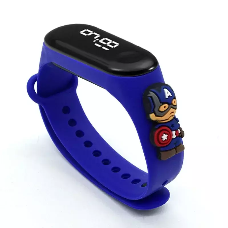 Детские цифровые часы Disney Человек-паук детские часы Marvel Человек-паук спортивные сенсорные электронные светодиодные водонепроницаемые часы подарок