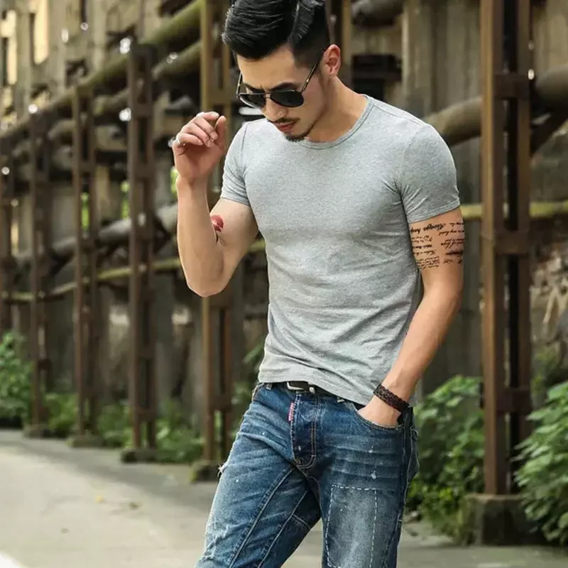 Chaleco informal ajustado para hombre, Camiseta de algodón sin mangas para gimnasio, culturismo, Fitness, manga corta